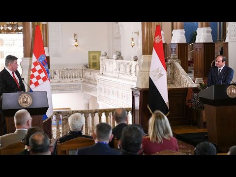 President El-Sisi Holds a Joint Press Conference with the President of Croatia