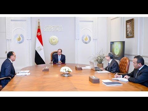 الرئيس عبد الفتاح السيسي يجتمع برئيس مجلس الوزراء ووزير الكهرباء والطاقة المتجددة