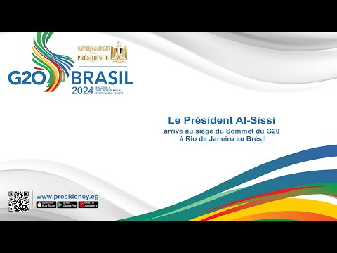 Le Président Al-Sissi arrive au siège du Sommet du G20 à Rio de Janeiro au Brésil lyteCache.php?origThumbUrl=https%3A%2F%2Fi.ytimg.com%2Fvi%2F6WJeJXqIgVM%2F0