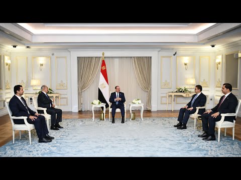 الرئيس عبد الفتاح السيسي يستقبل القائد العام للجيش الوطني الليبي