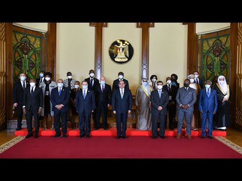 الرئيس عبد الفتاح السيسي يستقبل السادة نواب العموم العرب والأفارقة