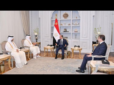 السيد الرئيس يستقبل رئيس مجلس الوزراء وزير الخارجية بدولة قطر ورئيس جهاز أمن الدولة القطري