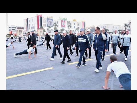 السيد الرئيس يتفقد الكلية الحربية ويلتقي أسر وأهالي الطلبة المستجدين