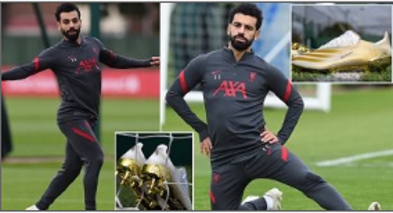 محمد صلاح يرتدي حذاء ذهبيا في مباراة ليفربول المقبلة أمام أياكس D8B5D984D8A7D8AD5 2