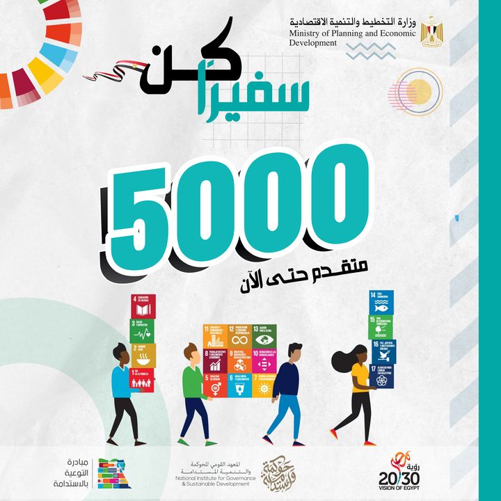 5000 شاب تقدموا حتى الآن للاشتراك فى مبادرة كن سفيرًا يمكنك الاشتراك فى المبادرة من أى محافظة من محافظات 25565
