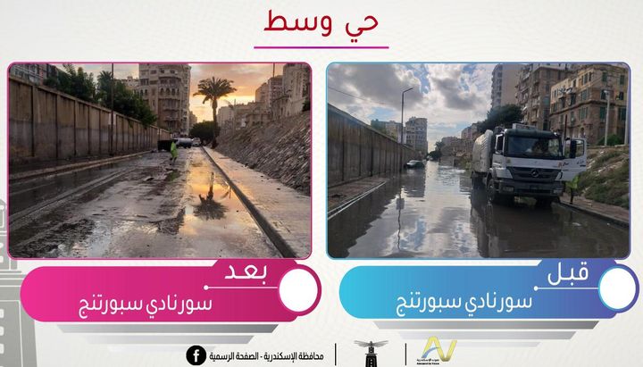 تعرضت محافظة الإسكندرية على مدار اليومين السابقين لأمطار غزيرة ، وفقا للبيان الوارد من الهيئة العامة للأرصاد 41007