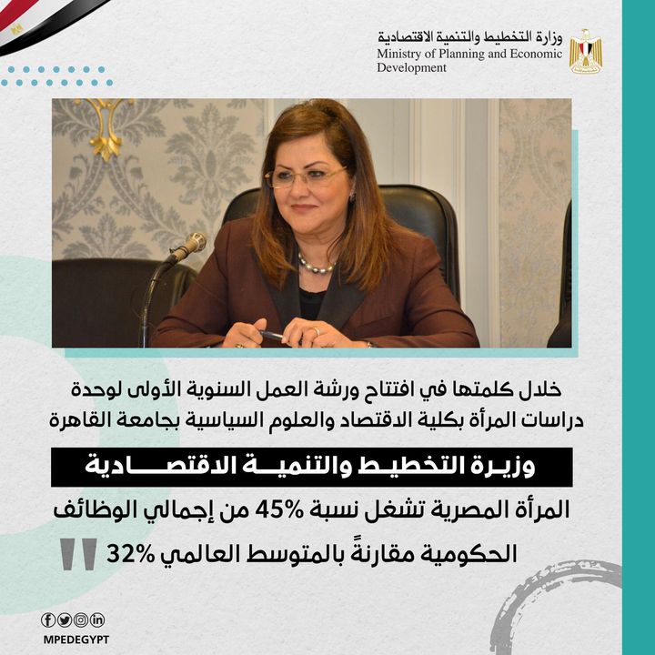 🎙 خلال كلمتها في افتتاح ورشة العمل السنوية الأولى لوحدة دراسات المرأة بكلية الاقتصاد والعلوم السياسية 43564