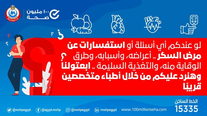 لديك سؤال أو استفسار عن مرض السكر؟ 89407