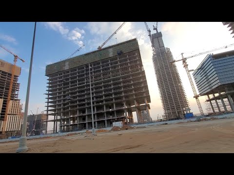 أبراج حى المال والاعمال بالعاصمة الإدارية الجديدة ساعة الغروب وبدأ اعمال وجخات الزجاج hqdefau 240