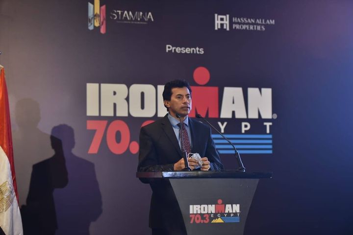 وزير الرياضة يشهد إعلان استضافة مصر بطولة iron man 49256