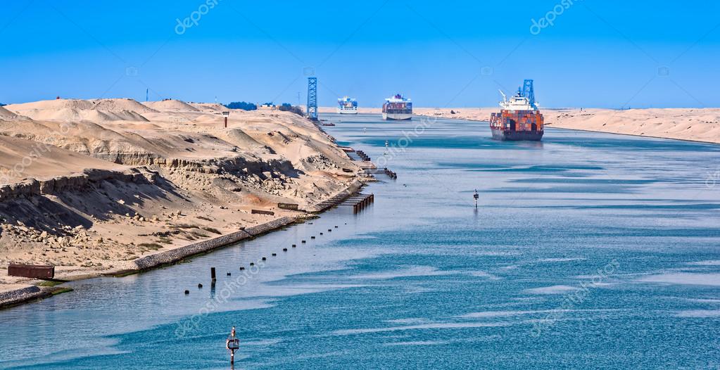 Ships in the Suez Canal