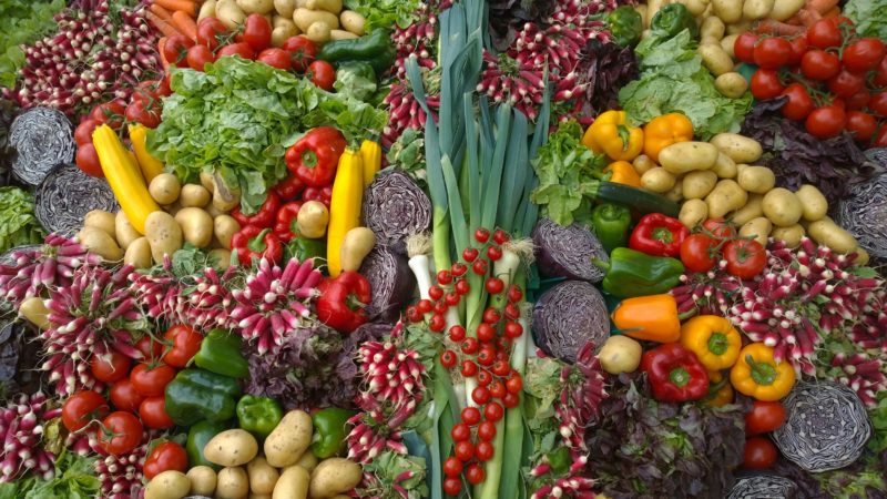 Mix of vegetables at the Flower Show in Chantilly