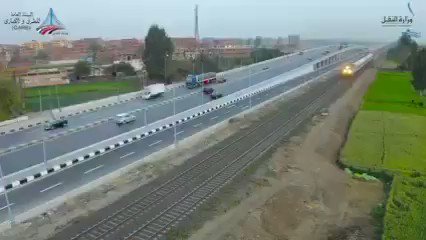 تصوير جوى لكوبري طوخ - طنبشا بعد ان تم الاعلان عن تشغيله تجريبياً ضمن اعمال التطوير والتوسعة لطريق