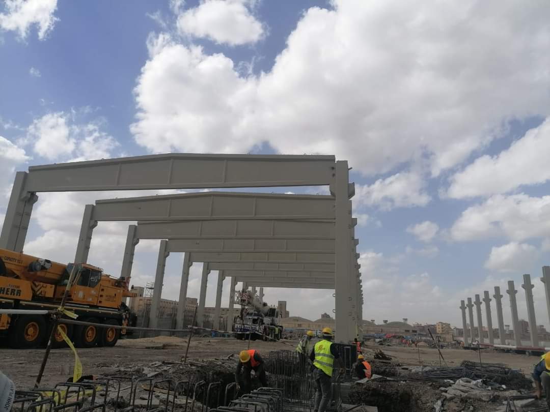 البدء في أعمال تركيبات الهيكل الخرساني الرئيسي لأكبر مصنع في العالم لإنتاج الغزول بطاقة 30 طن غزل / يوم، على