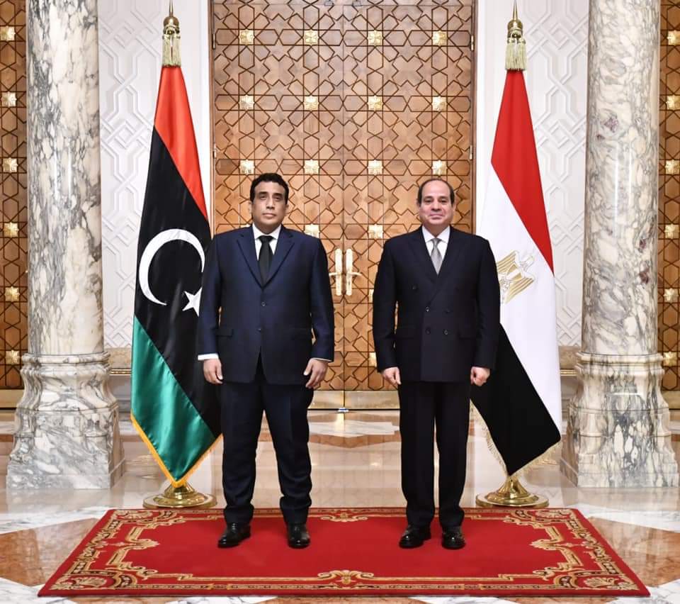 استقبل السيد الرئيس عبد الفتاح السيسي اليوم السيد محمد المنفي، رئيس المجلس الرئاسي الليبي
