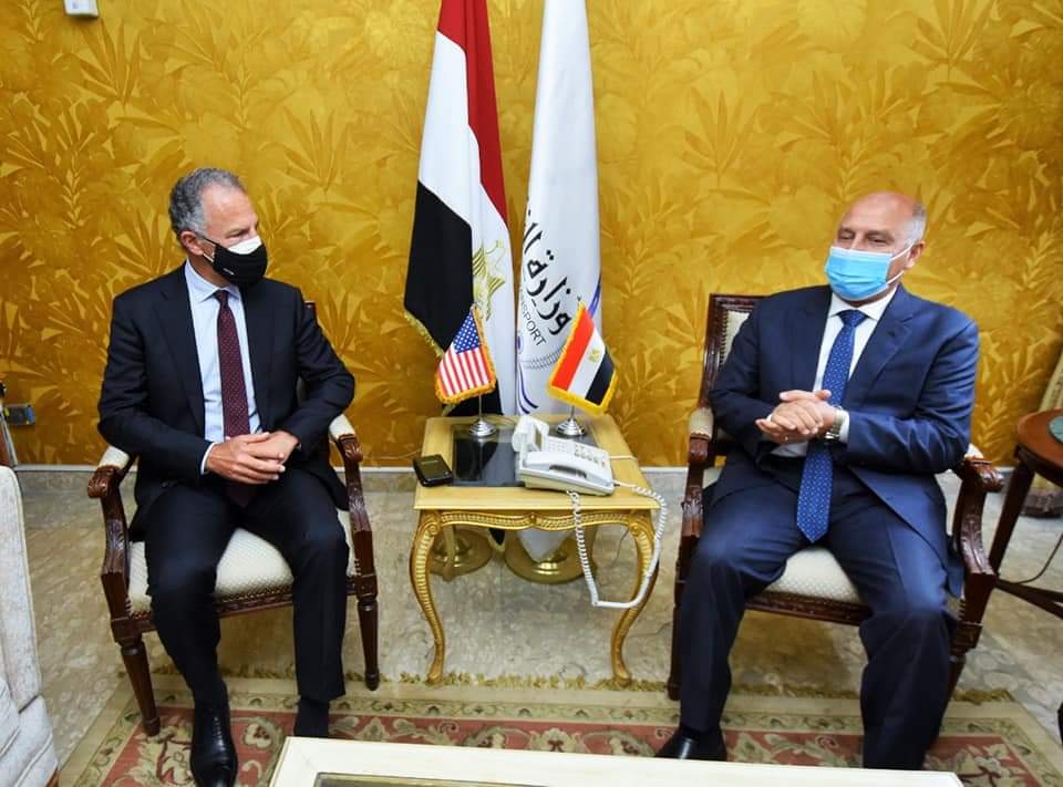 استقبل الفريق مهندس/ كامل الوزير- وزير النق، السيد / جوناثان كوهين سفير الولايات المتحدة الامريكية في