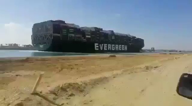 The Suez Canal Authority (SCA) announced that Ever Given container ship is currently sailing north on its way to the Bitter Lakes in the canal ks3drYHveWZmG2YT