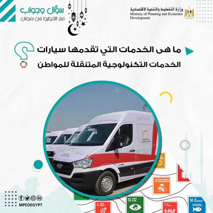 سؤال و جواب مع التخطيط في رمضان ⁉ ⭕ ما هى الخدمات التي تقدمها سيارات الخدمات التكنولوجية المتنقلة 57311