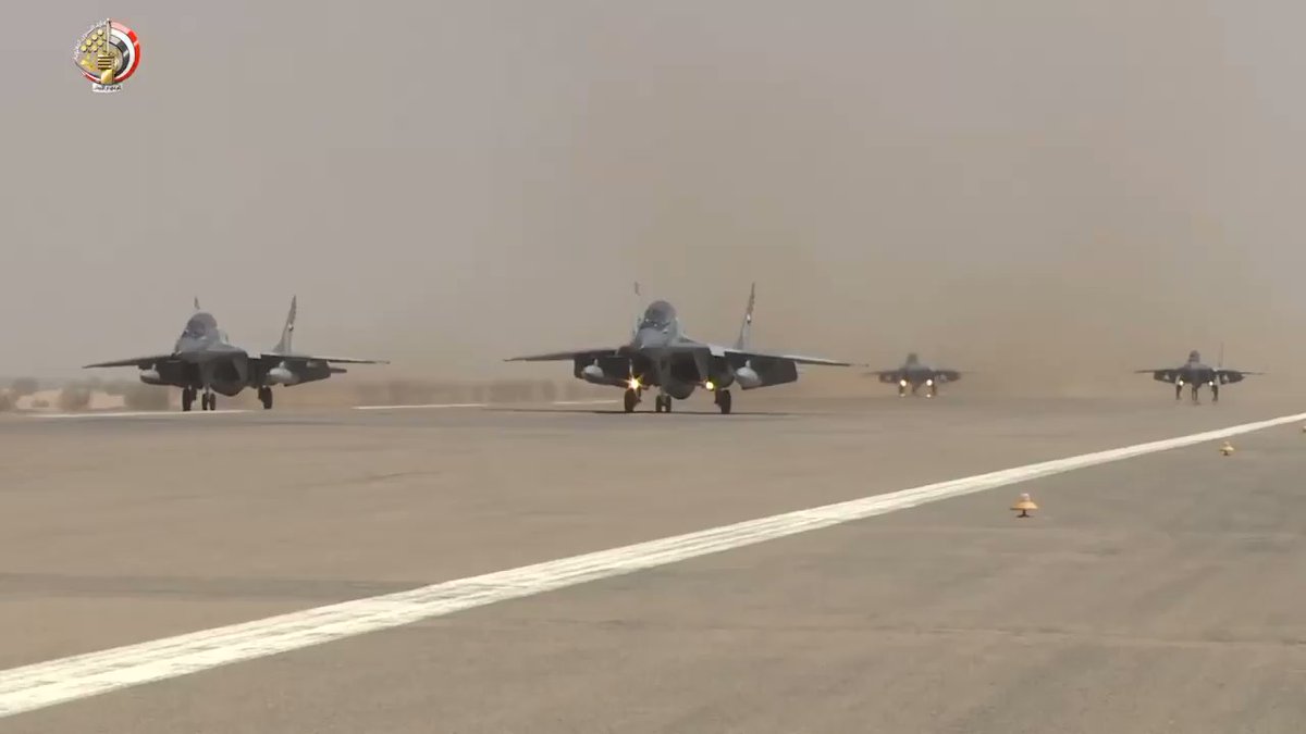 Units from the Egyptian and Sudanese Air Forces and Special Forces (thunderbolt) conducted a joint air drill, dubbed Nile Eagles 2, at Meroe Air Base in Sudan, To measure the readiness of the 5r4fyxkRf0F0n Ib