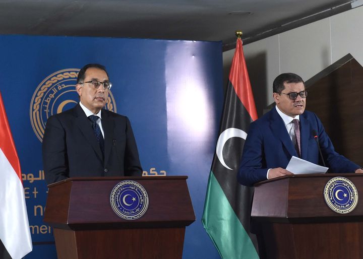 خلال مؤتمر صحفى لهما بطرابلس: مدبولى: دعم مصرى كامل لكافة الإجراءات والخطوات التي تتخذها الحكومة الليبية 63195
