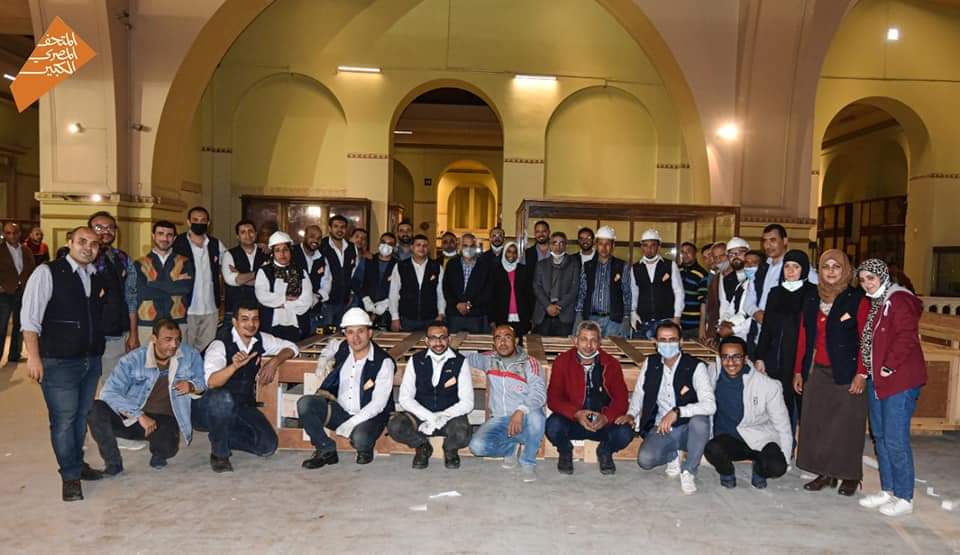 استقبل المتحف المصري الكبير المقصورة الثالثة من مقاصير الملك توت عنخ آمون، قادمة من المتحف المصري Eza9ilIVgAA4cFW