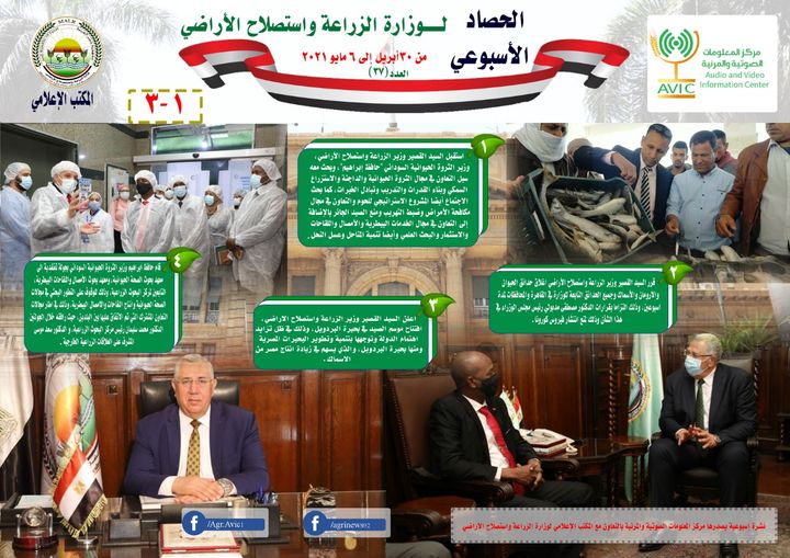 وزارة الزراعة واستصلاح الأراضي بالانفوجراف والفيديو| نشرة الحصاد الأسبوعي رقم ٣٧ لأنشطة 53978