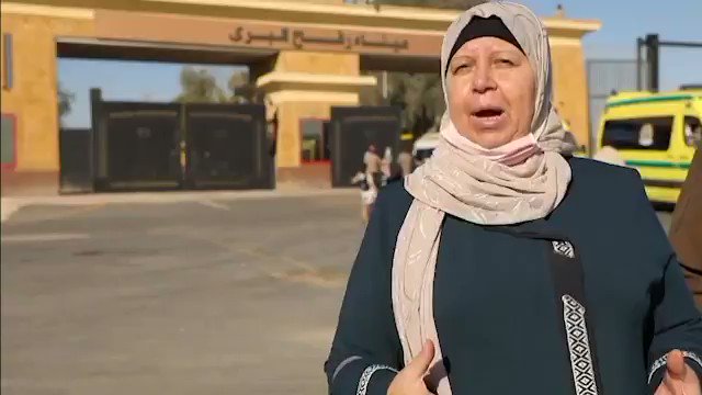 فلسطينيون من أمام معبر رفح : نشكر الرئيس السيسي لوقفته معنا ودعمه للقضية الفلسطينية, وهذا ما عهدناه من مصر GTtFuTG9SEHhJ7bS