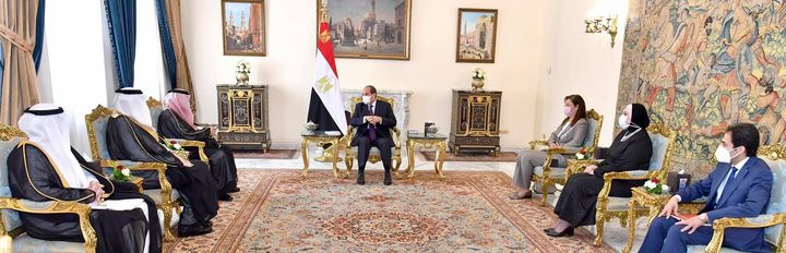 السيد الرئيس يؤكد علي موقف مصر الثابت من دعم أمن واستقرار السعودية الذي يعتبر جزء من أمن مصر القومي استقبل 86572