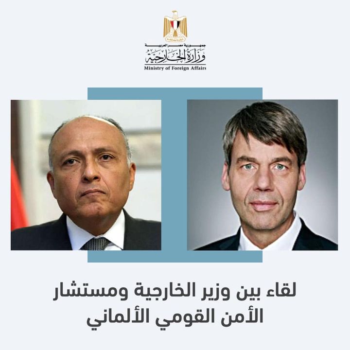 الوزير شكري يستهل زيارته إلى برلين بعقد لقاء مع مستشار الأمن القومي الألماني هاكر التقى وزير 99132