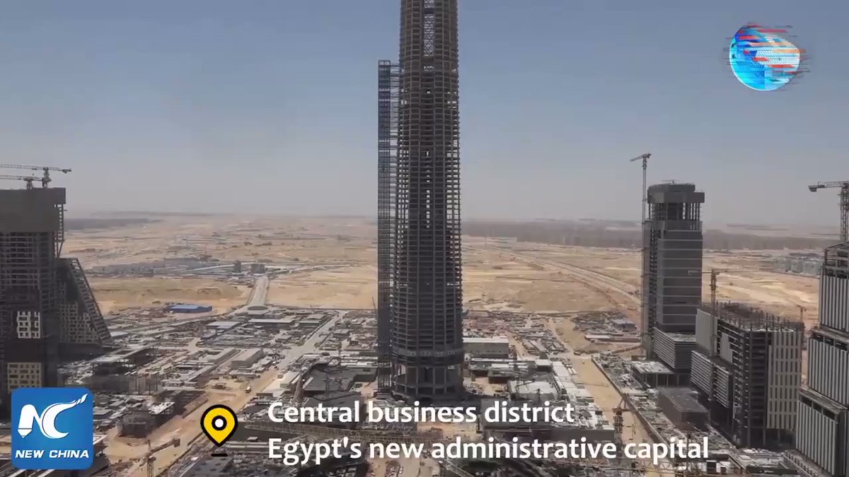 A topping-out ceremony for the 385-meter-high Iconic Tower was held in the central business district (CBD) of Egypt's new administrative capital on Thursday T74t4IYCQWREkVWw