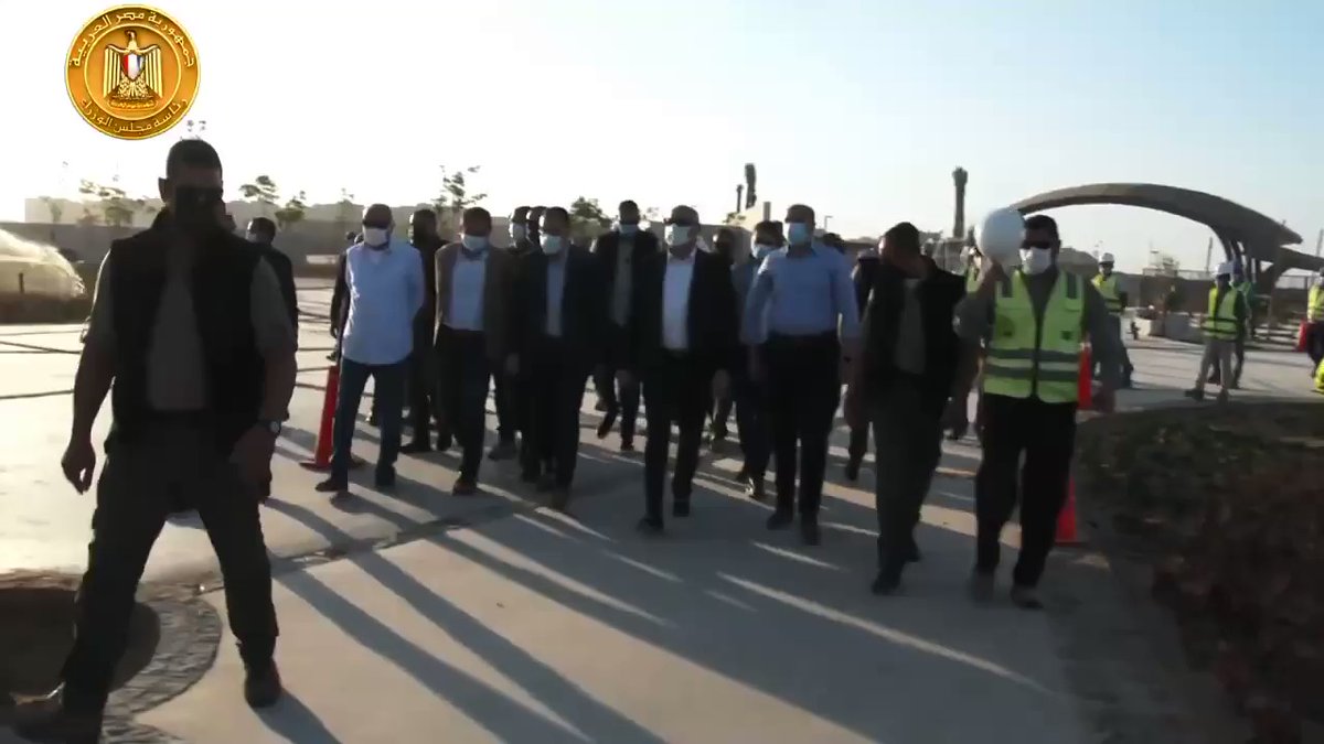 رئيس مجلس الوزراء، يتفقد مشروع إنشاء الحديقة المركزية بالعاصمة الإدارية الجديدة، على مساحة ألف فدان، مما yN6ck57v5nPb5sin