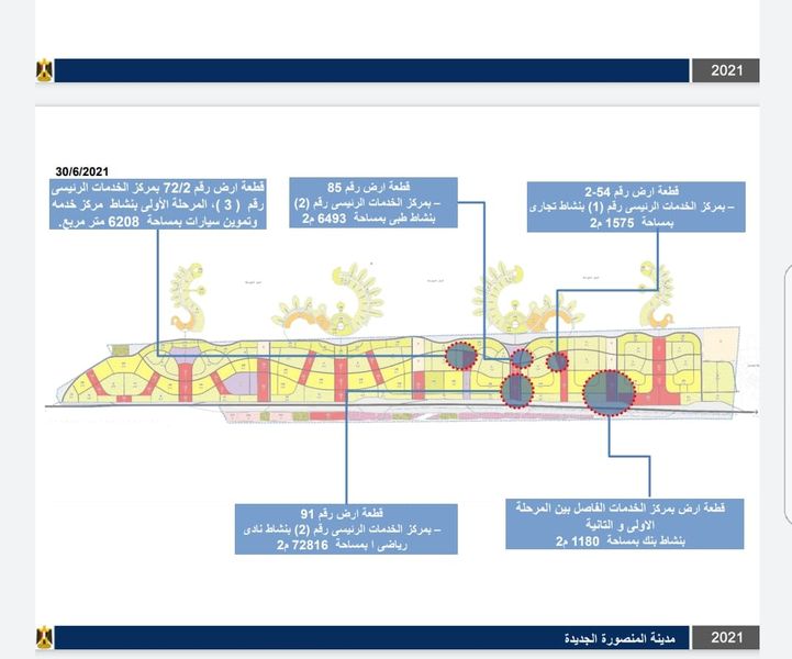 وزارة الإسكان والمرافق والمجتمعات العمرانية: الإسكان: طرح 5 قطع أراضٍ بأنشطة مختلفة 43215