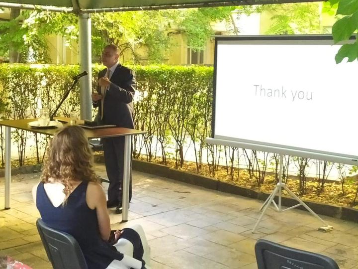 سفير مصر في بلغاريا يلقي محاضرة بمعهد دراسات البلقان ومركز علوم حضارة تراكيا ألقى السفير خالد عمارة، 72980