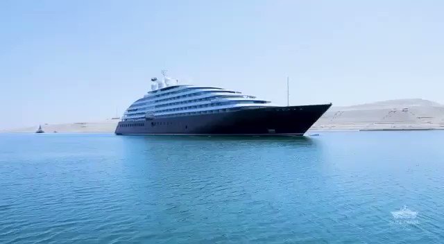 مشاهد من العبور الأول لسفينة الركاب السياحية SCENIC ECLIPSE لقناة السويس، ضمن قافلة الشمال في رحلتها القادمة من gP 3yHoNW0SJ T1M