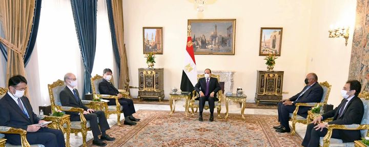 استقبل السيد الرئيس عبد الفتاح السيسي اليوم السيد توشيميتسو موتيجي، وزير خارجية اليابان، وذلك بحضور السيد 14445