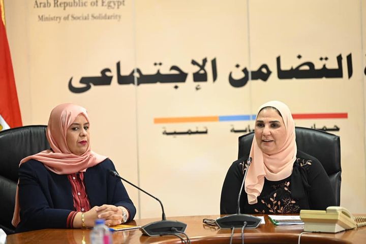 وزارة التضامن الاجتماعي: وزيرة التضامن الاجتماعي تبحث مع وزيرة الشئون الاجتماعية الليبية 24493