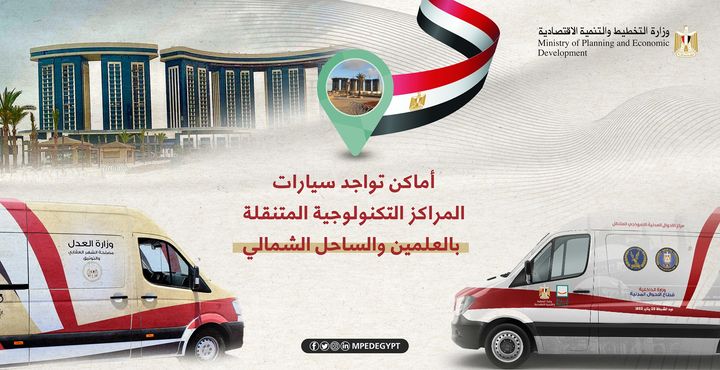 🔺تعرف بالانفوجراف على | أماكن تواجد سيارات المراكز التكنولوجية المتنقلة بالعلمين والساحل الشمالي 50484