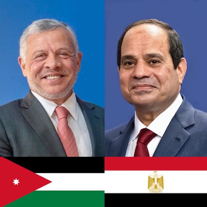 السيد الرئيس عبد الفتاح السيسي يجري اتصالاً هاتفياً مساء اليوم مع الملك عبد الله الثاني بن الحسين ملك الأردن 11836