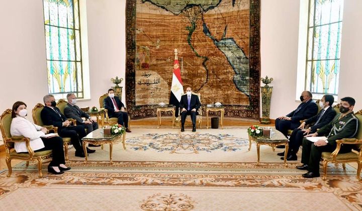 استقبل السيد الرئيس عبد الفتاح السيسي اليوم السيد هاميلتون موراو، نائب رئيس جمهورية البرازيل الاتحادية، 14200 1