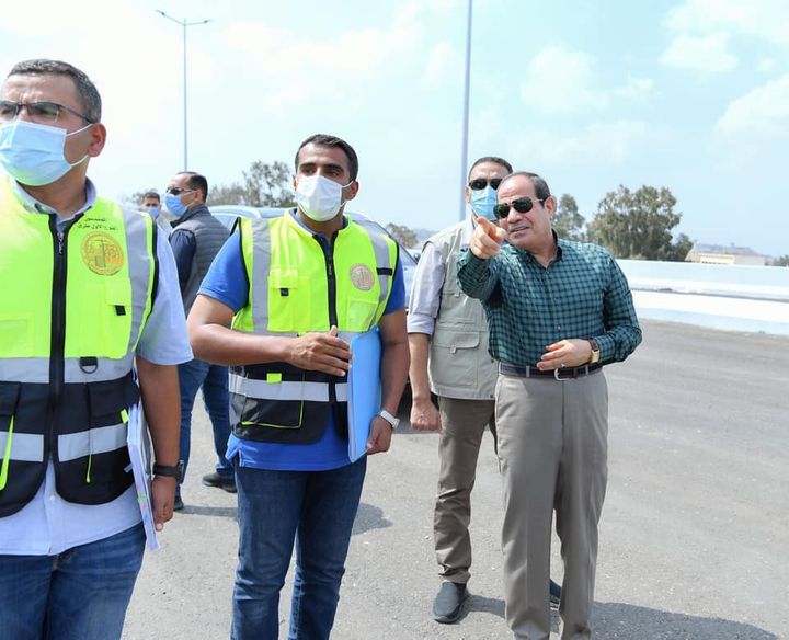 السيد الرئيس عبد الفتاح السيسي يتفقد اليوم الجمعة اعمال تطوير وتوسعة الطريق الدائري خاصة قطاع القوس الشرقي 17504