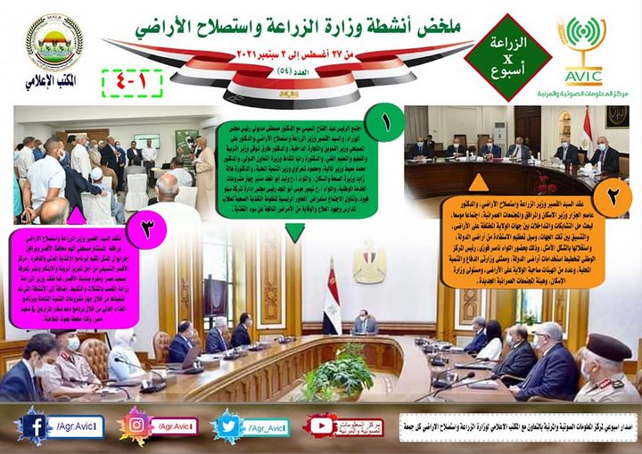 وزارة الزراعة واستصلاح الأراضي: بالانفوجراف والفيديو| الزراعة في أسبوع نشرة الحصاد رقم ٥٤ 53818