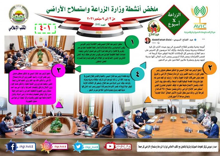 وزارة الزراعة واستصلاح الأراضي: بالانفوجراف والفيديو| الزراعة في أسبوع نشرة الحصاد رقم ٥٥ 55799