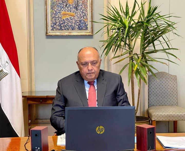 نص كلمة وزير الخارجية سامح شكري في الاجتماع الافتراضي لمجلس السلم والأمن الأفريقي حول ليبيا ٣٠ سبتمبر ٢٠٢١ 90290