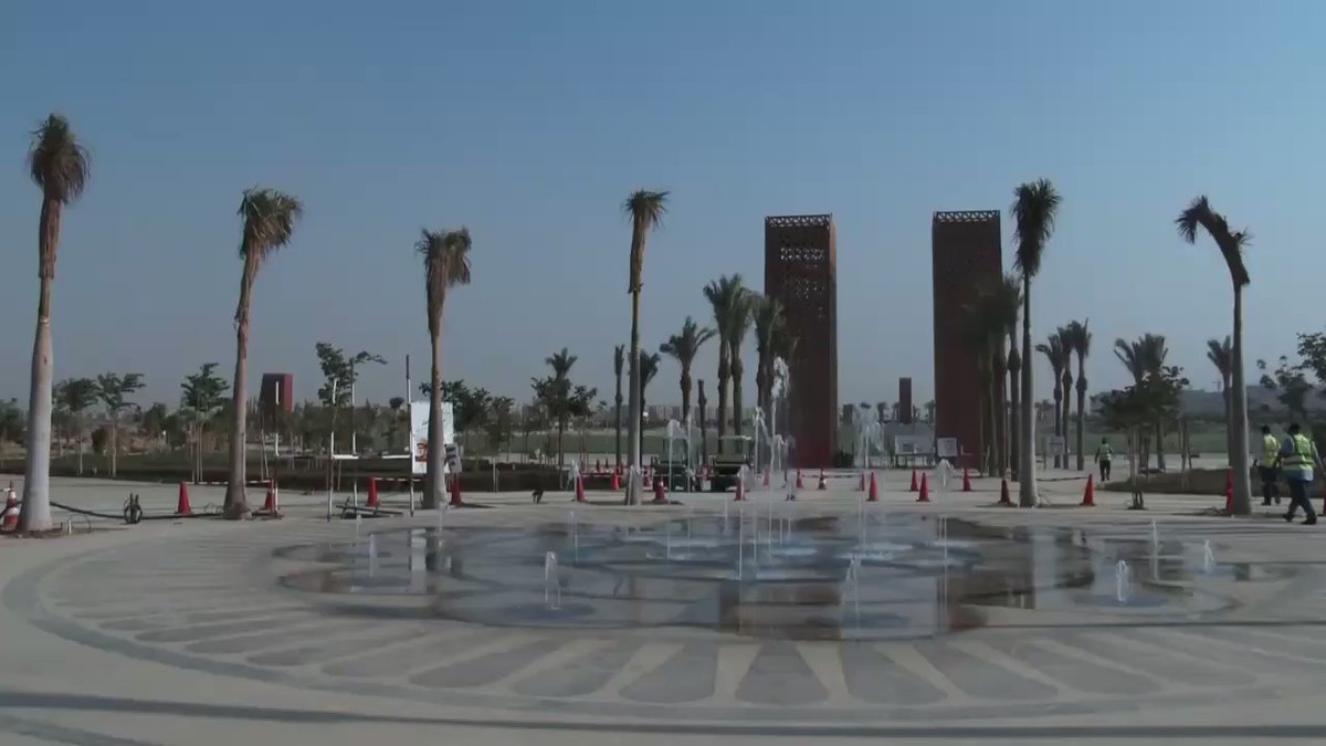 Egypt’s Prime Minister in a tour today at the Captal Park "The Green River", where the area of gardens exceeds 1,000 feddans, dividing The New Administrative Capital, the water sources are Ryrnh0y7l6ZbD T