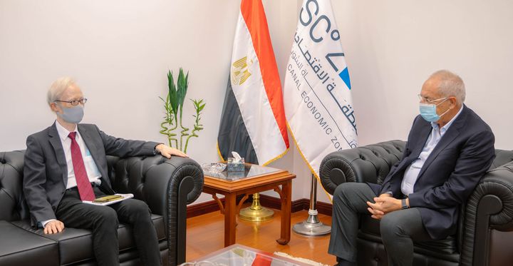 اقتصادية قناة السويس تستقبل السفير الياباني ووفد من الجايكا لبحث الفرص الاستثمارية يحيى زكي : سعداء 65032