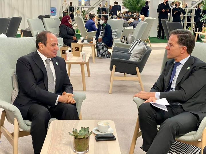 التقى السيد الرئيس عبد الفتاح السيسي اليوم مع السيد مارك روته، رئيس وزراء هولندا، وذلك بالتوازي مع انعقاد قمة 35498