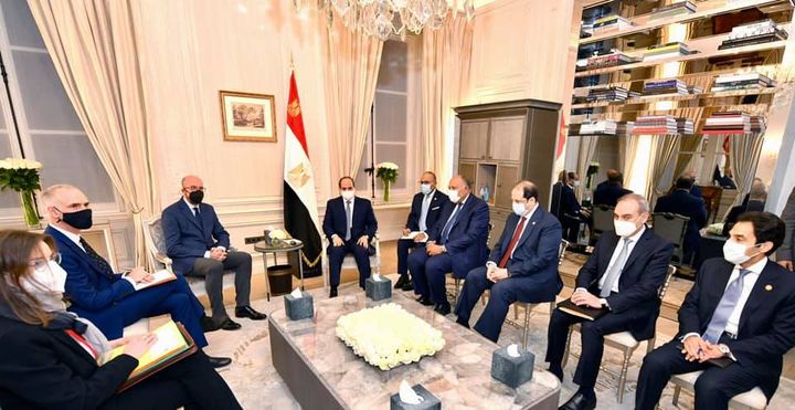 التقى السيد الرئيس عبد الفتاح السيسي اليوم مع السيد شارل ميشيل، رئيس المجلس الأوروبي 45621