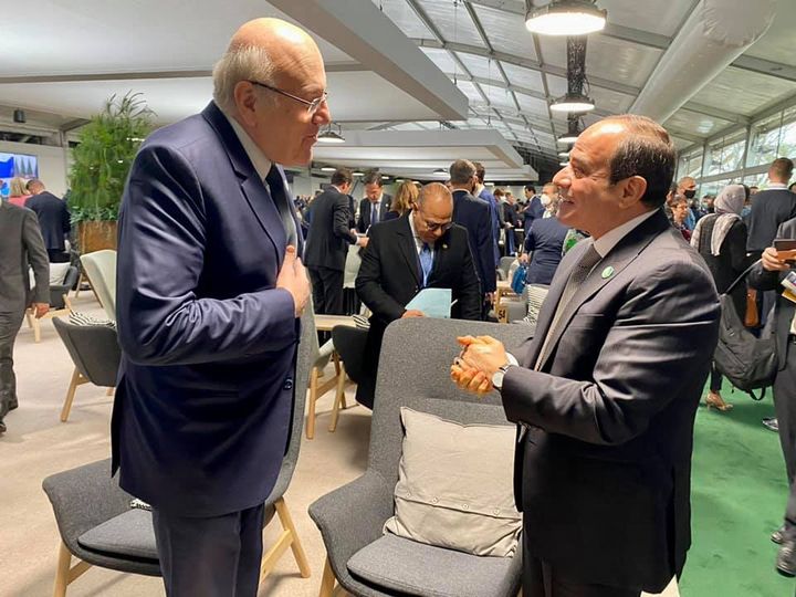 لقاء السيد الرئيس عبد الفتاح السيسي مع السيد نجيب ميقاتي رئيس الوزراء اللبناني في جلاسجو 50153