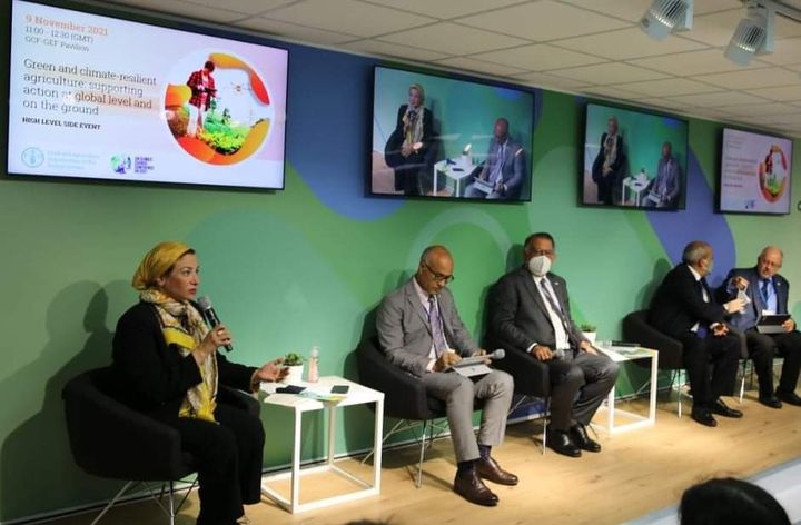 على هامش مشاركتها فى مؤتمر الأطراف ال٢٦ للتغيرات المناخية : وزيرة البيئة تشارك فى الجلسة التى نظمتها 57446