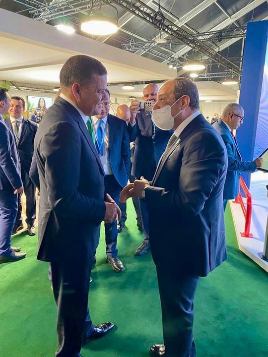 لقاء السيد الرئيس عبد الفتاح السيسي مع السيد عبد الحميد الدبيبة رئيس الحكومة الليبية في جلاسجو 59314